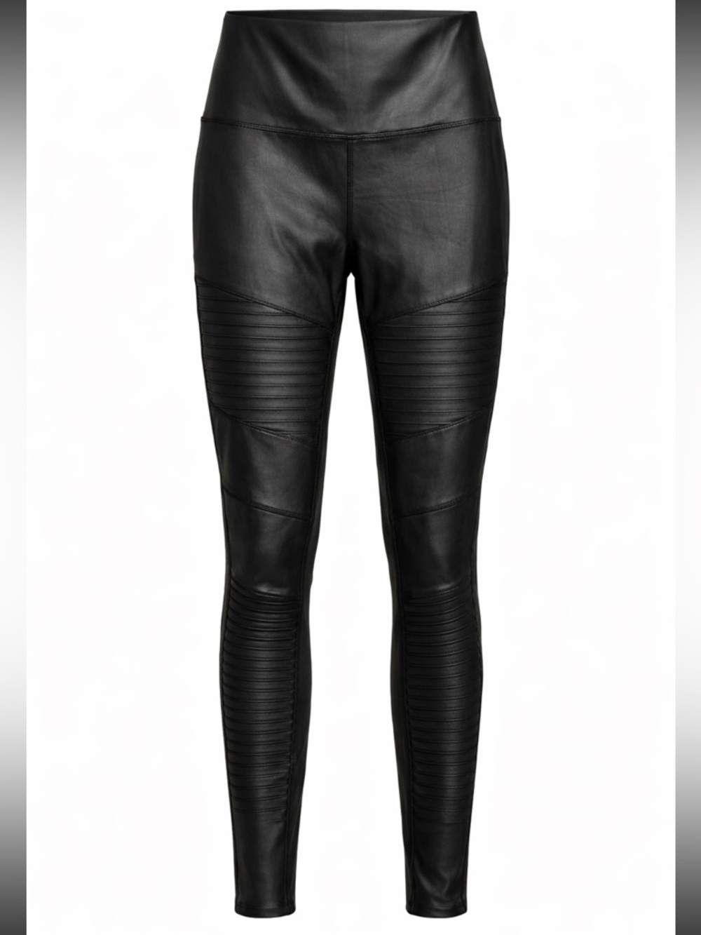 7 For All Mankind Black Faux Leather Leggings